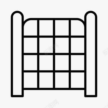 哥特式大门大门建筑门图标