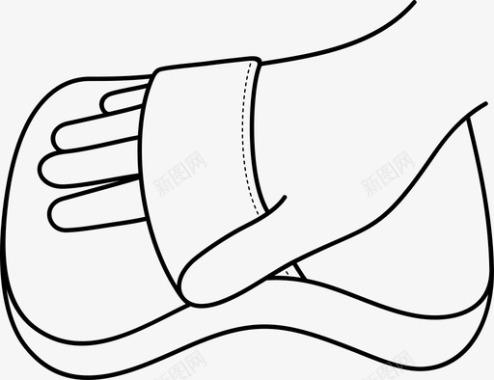 手擦海绵弹性握柄超细纤维手套图标