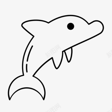 海豚宽吻海豚鱼图标