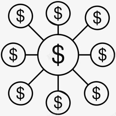 设施小品金融网络商业网络社交网络图标