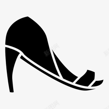女士高跟鞋鞋高跟鞋泵图标