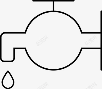 透明水龙水龙头龙头水图标