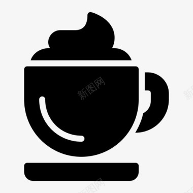 卡布奇诺咖啡奶油图标