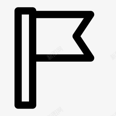 航行导航旗帜目的地目标图标