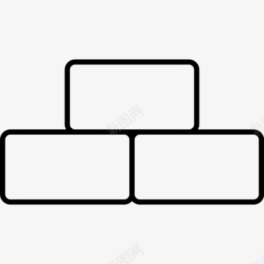 灰色砖砖建造图标