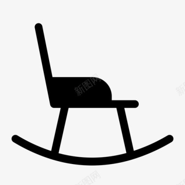 摇椅儿童家具图标