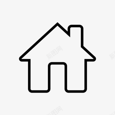 大院门房子建筑物门图标