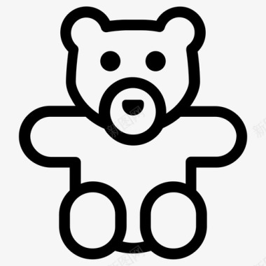 泰迪熊儿童玩具可爱图标