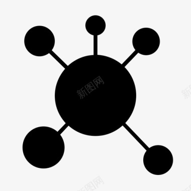 分子ca原子教育分子图标