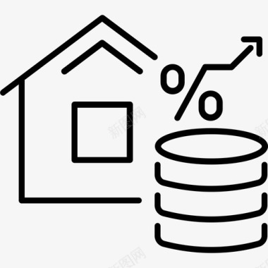 房地产金融交通租金房地产租赁图标