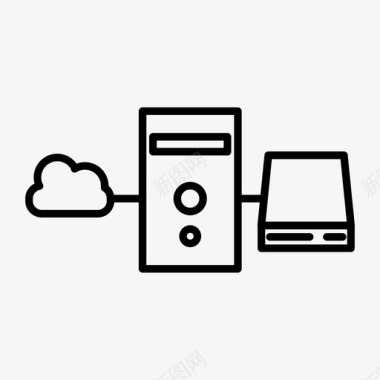 云服务器云服务器计算托管图标