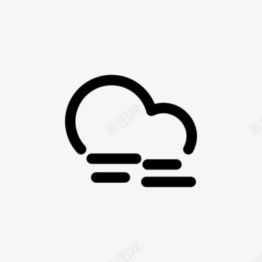 气象标志雾气象学图标
