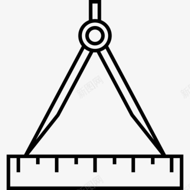 工程建筑门楼建筑绘图罗盘工程图标