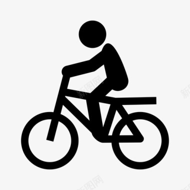 自行车骑自行车健身健康图标
