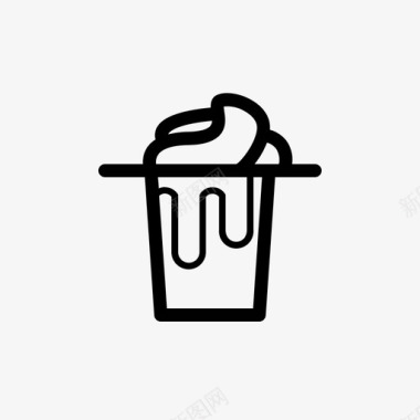 冰饮料冰咖啡奶昔图标