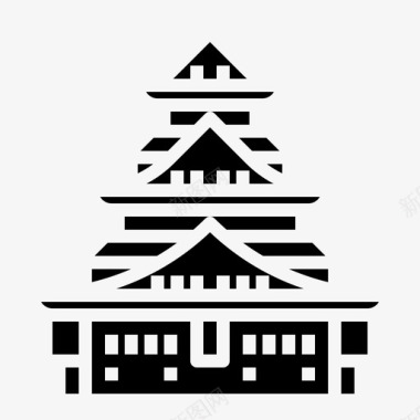 大阪城堡日本皇宫图标
