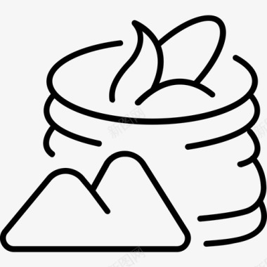 玉米粉烹饪杯子图标