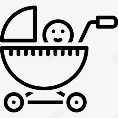 保姆婴儿推车婴儿保姆婴儿车图标
