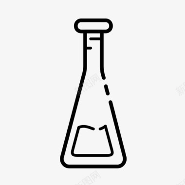 科学实验品实验室烧瓶化学设备图标