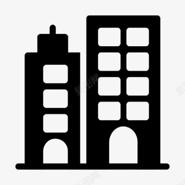 流线建筑房屋办公室图标