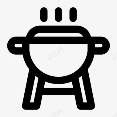 烧烤炉烧烤牛肉图标