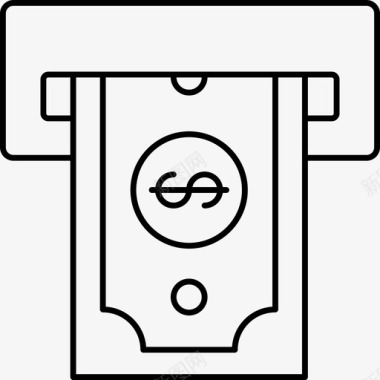 胎教机取款atm机现金图标