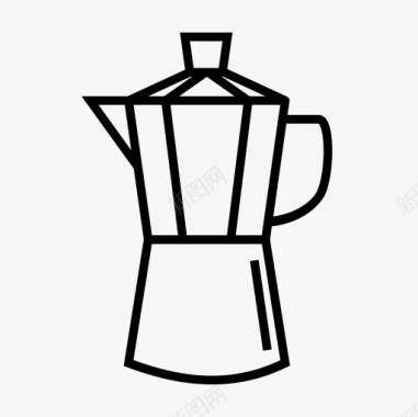 摩卡壶咖啡机手工煮咖啡机图标
