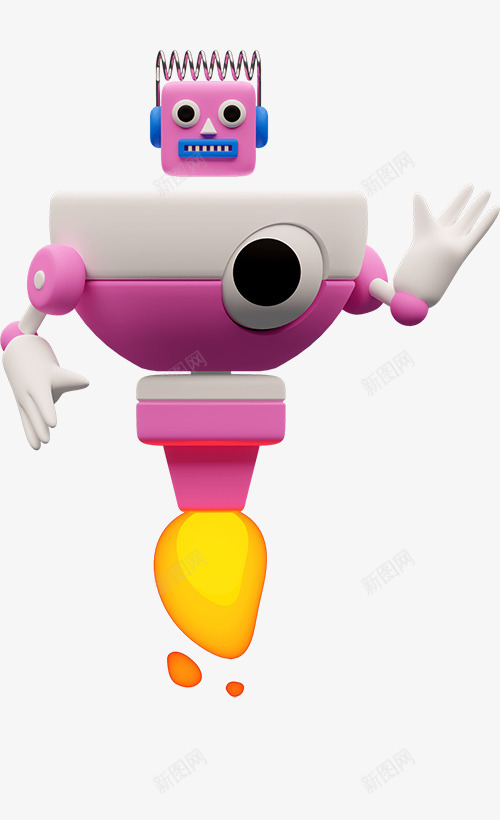 3D卡通机器人插画图png免抠素材_88icon https://88icon.com 卡通 机器人 插画 画图