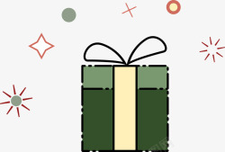 礼物目前生日度假圣诞节盒惊喜弓色带包自动换行情人节素材