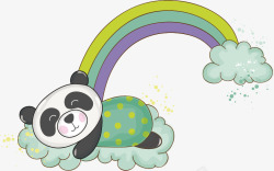 卡通手绘彩虹可爱儿童插画照片美化卡片装饰透明免扣素材