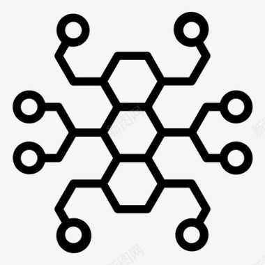 办公室图标概述网络与科学化学药物图标