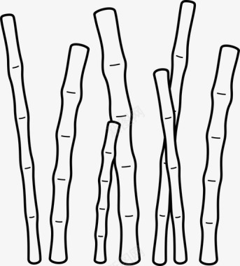 竹枝装饰性茎图标