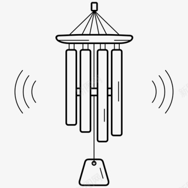 铃声音符风铃家铃声图标