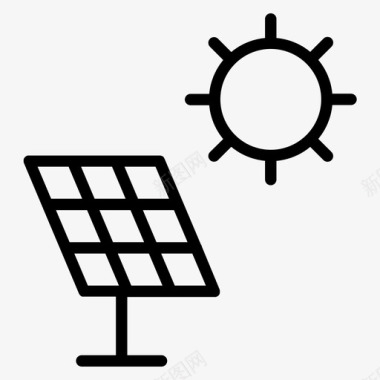 太阳能节能绿色能源图标