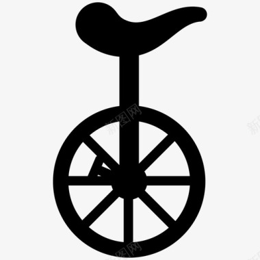 转轮独轮车自行车旋转轮图标
