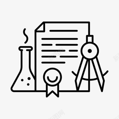 教育文件发明专利化学化学实验室教育图标
