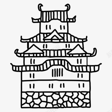 希美吉城堡亚洲建筑建筑图标