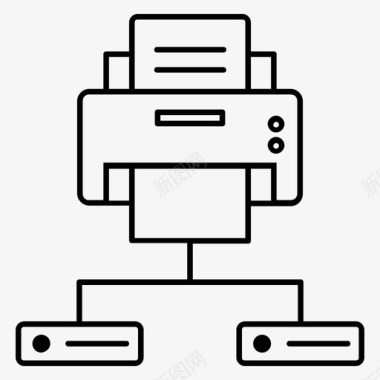 刷机网络打印机传真机印刷机图标