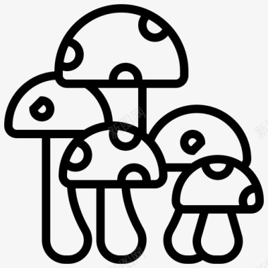 美食蘑菇食用美食图标