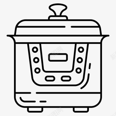 电器压力锅蒸煮锅炊具图标