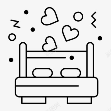 床床约会爱情图标