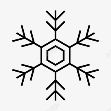 冰下来雪花圣诞冰图标