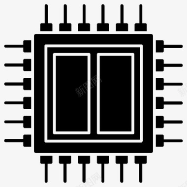 双核计算机芯片双cpu图标