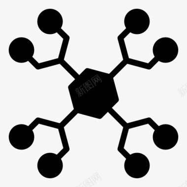 白噪网络和科学化学葡萄图标