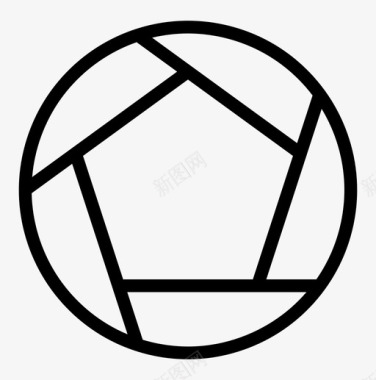 相机光圈五五边形图标