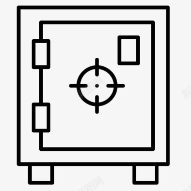 储物柜收纳柜储物柜保险柜商业细线组222图标