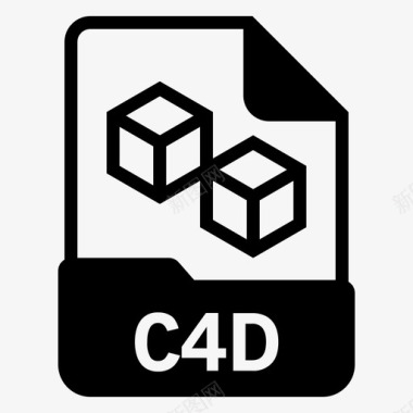 C4D元素c4d文件格式图标