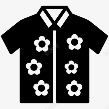 夏威夷衬衫运动衫针织运动衫图标