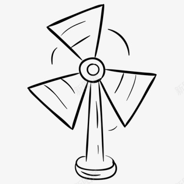 风车风能风力发电机风力发电图标