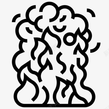 火焰图标火焰燃烧毁灭图标